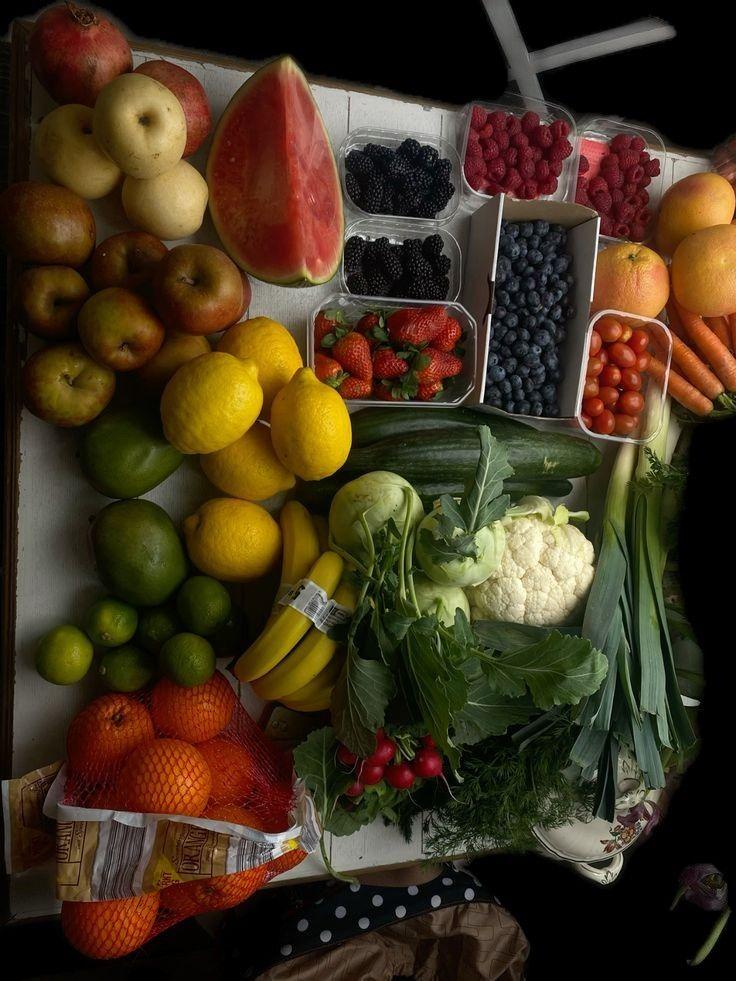 Green Patchwork Family-Farm Fruit Array